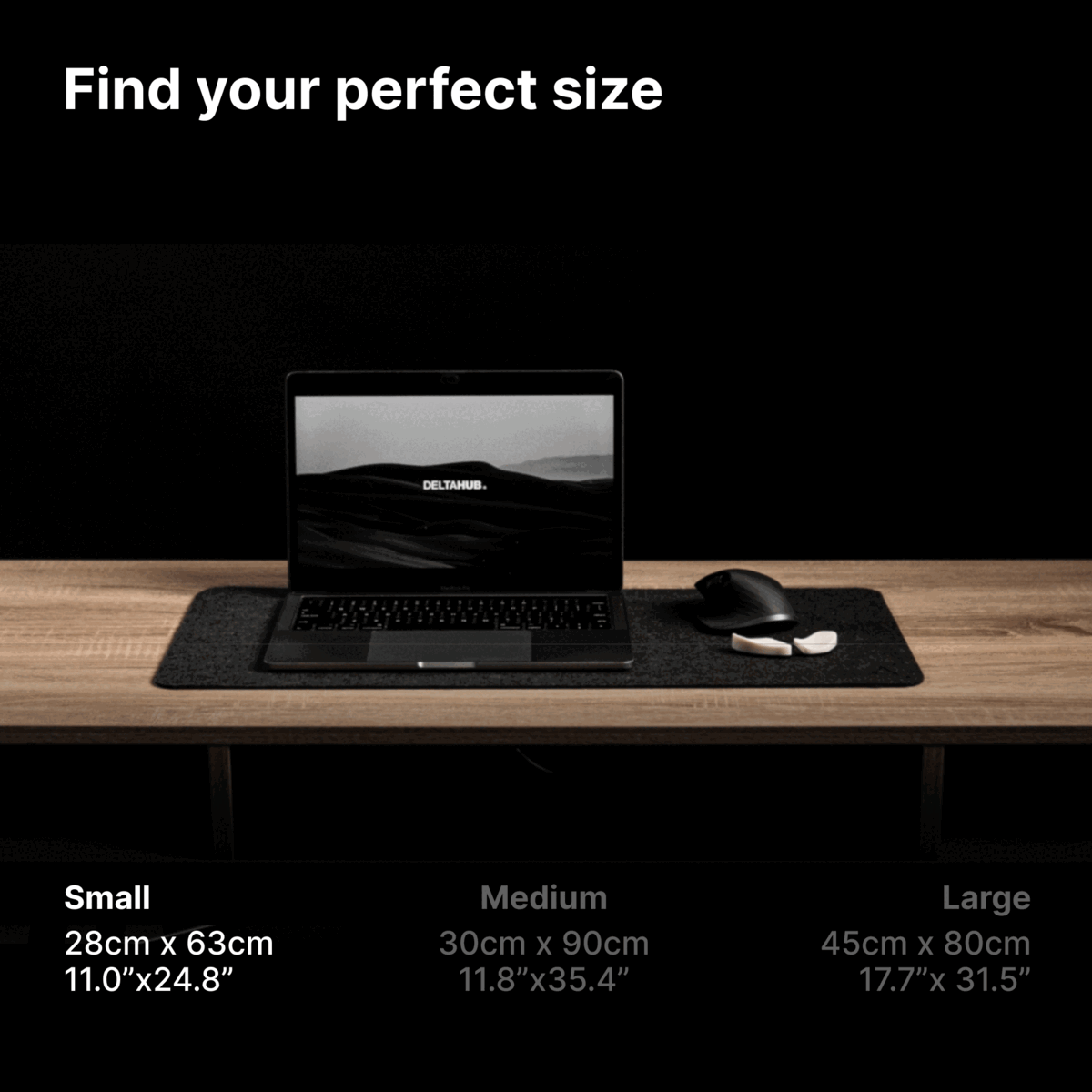 DeltaHub Minimalistic Desk Mat 極簡風 羊毛氈滑鼠墊 羊毛氈桌墊