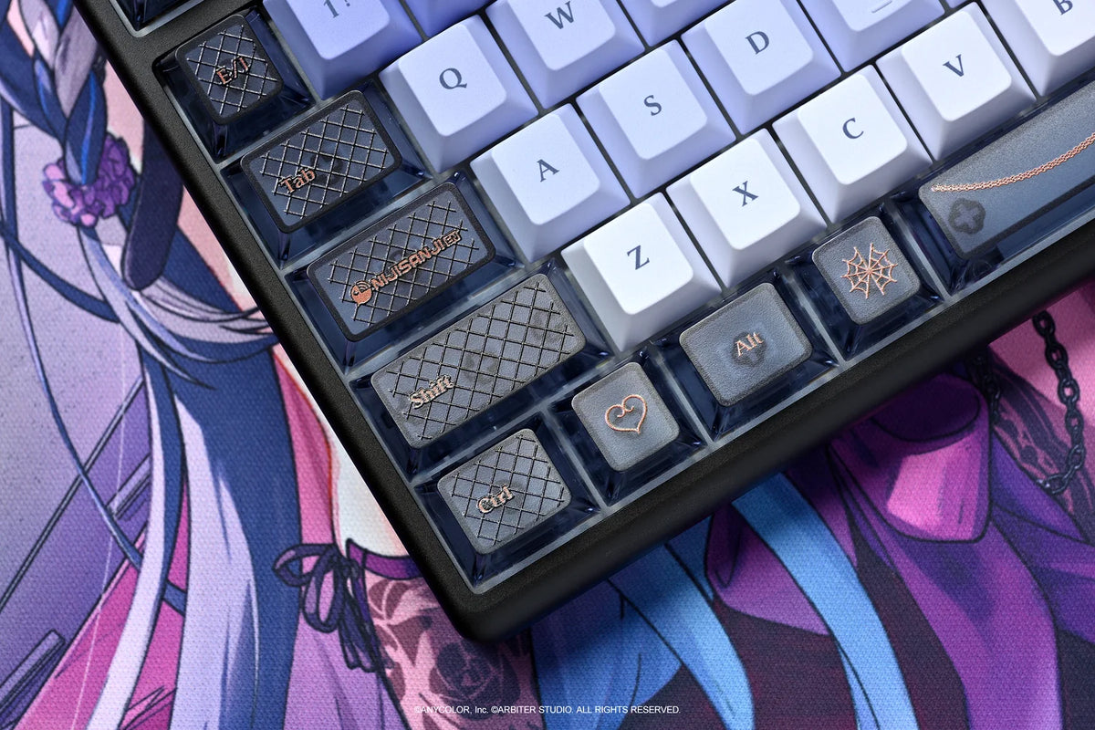 Arbiter Studio x NIJISANJI EN - Arbiter Studio × NIJISANJI EN – Meloco Kyoran 聯名電競周邊系列（日文 JIS 配置鍵盤、布質滑鼠墊及玻璃滑鼠墊）