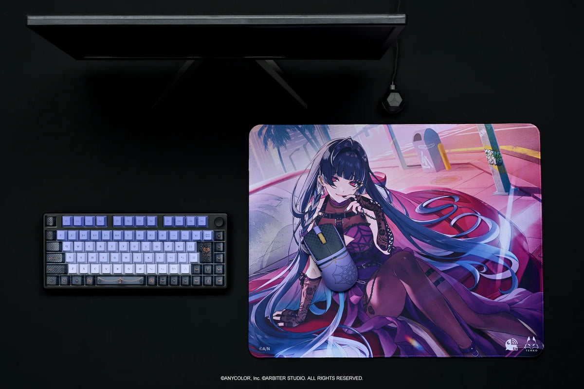 Arbiter Studio x NIJISANJI EN - Arbiter Studio × NIJISANJI EN – Meloco Kyoran 聯名電競周邊系列（日文 JIS 配置鍵盤、布質滑鼠墊及玻璃滑鼠墊）