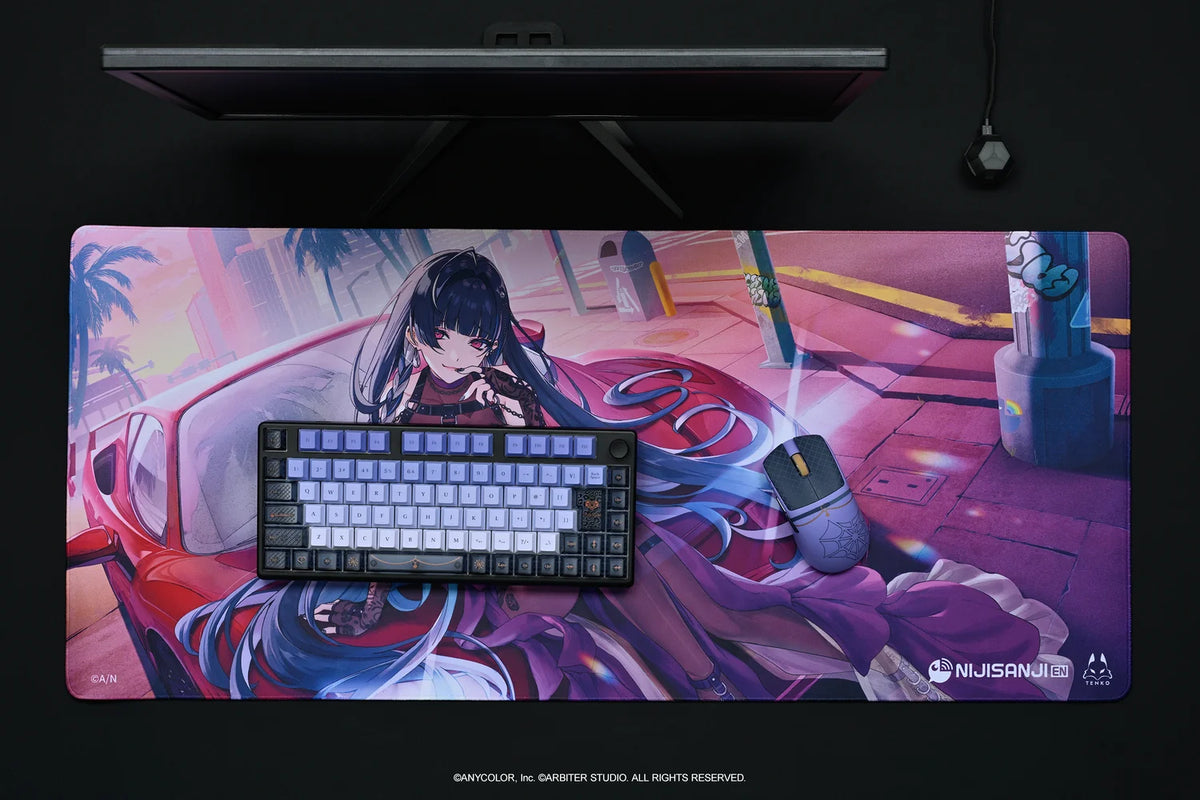 Arbiter Studio x NIJISANJI EN - Arbiter Studio × NIJISANJI EN – Meloco Kyoran 聯名電競周邊系列（日文 JIS 配置鍵盤、布質滑鼠墊及玻璃滑鼠墊）