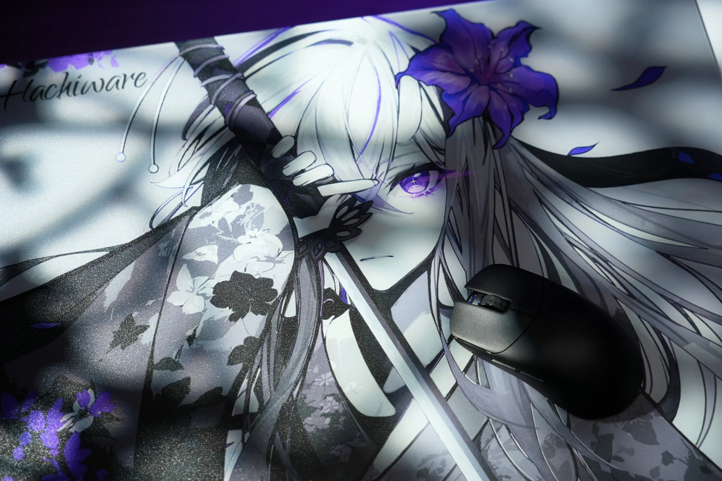 [預購品 6/26截止收單 8月初出貨] Hachiware 玻璃滑鼠墊 速度型 FlowerBlade V2
