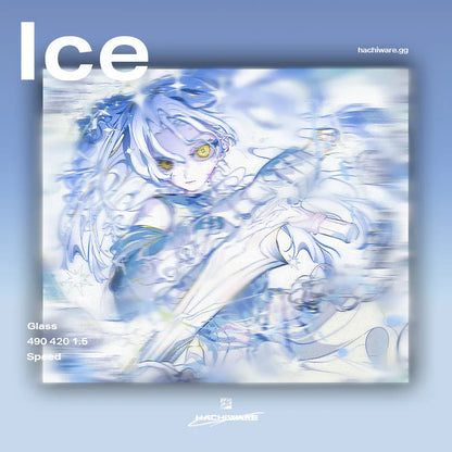 [預購品 6/26截止收單 8月初出貨] Hachiware 玻璃滑鼠墊 速度型 Ice