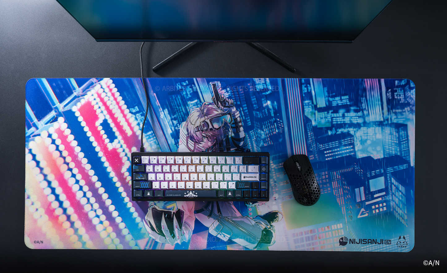 Arbiter Studio x Nijisanji SHU & CLAUDE - 布面滑鼠墊 XL (Claude Clawmark)